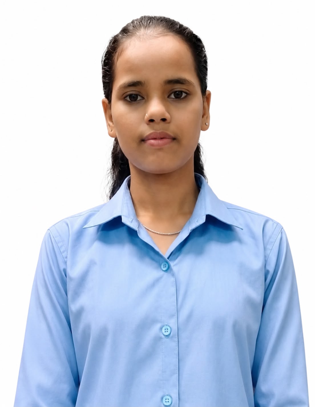 Sonakshi wearing her school uniform